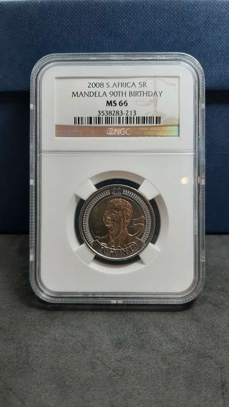 2008 S. Africa R5 Mandela 90th Birthday MS66